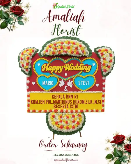 Papan Bunga Pernikahan Sri Sawahan